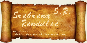 Srebrena Rendulić vizit kartica
